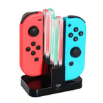 Laddningsstation för Nintendo Switch Joy-Con för 4 spelkontroller TNS-875