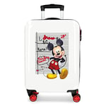 Disney Mickey Draw the line Red Cabin Suitcase 38 x 55 x 20 cm Rigid ABS Combination Lock 34 Litre 2.6 kg 4 Double Wheels Hand Luggage