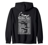 Gamer Nutrition Facts – Funny Design, Gaming Life Zip Hoodie