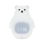 Veilleuse ours, réveil mignon pour enfants, lumière parentale portable en silicone doux sans BPA, veilleuse rechargeable par USB pour filles garçons,