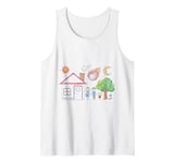 Children's Drawing T-Shirt Fridge Picture Hoodie Family Child Tank Top