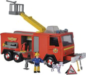 Simba Fireman Sam Jupiter Pro Brandbil + Figur Av Sam + Figur Av Hund (9252516)