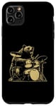 Coque pour iPhone 11 Pro Max L'ours de la batterie du batteur joue un musicien de