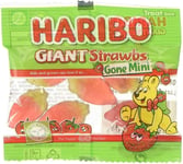 HARIBO GIANT STRAWBS GONE MINI BAGS Pack of 100 x 16G