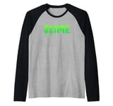 Slime Lovers Slime Green For Slime Squad Raglan Baseball Tee