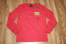 Abercrombie & Fitch A&f Homme Sweat Pull Rouge TAILLE S Avec Imprimé Neuf