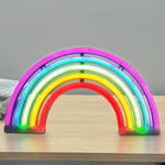 Battery or USB Powered LED Neon Rainbow Sign Light Cute Wall Lamp  Home Room