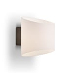 Herstal Evoke oval vägglampa IP44 antracit/opal glas