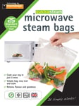 25 X Microwave Steam Bags - Size: STANDARD, 1-2 servings. Healthy, quick, easy