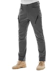 KUTOOK Pantalon Ski Homme Hiver Chaud Impermeable Softshell de Randonnee Travail Coupe Vent Doublé Polaire Sport Plein Air Gris XL