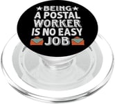 Being A Postal Worker Is No Easy Job - Collier bleu amusant PopSockets PopGrip pour MagSafe