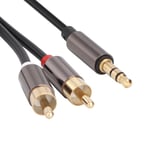 1m High Quality 3.5mm Male To 2 Male Adapter Cable Y Splitter Aux Set