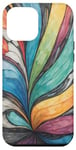 Coque pour iPhone 12 Pro Max Crayon coloré type croquis dessin motif abstrait