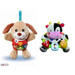 Vtech 502303 Little Singing Puppy Educational Baby, Clip On Cot, Pushchair and Pram,for 3-12 Months kids & 166003 Baby Little Friendlies Moosical Beads Baby Toy Baby Toy For Babies from 3 Months+