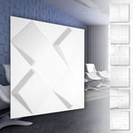 Hexim - Panneaux muraux 3D en plastique pvc - revêtement mural blanc avec aspect 3D - Motifs Cube: 1 assiette, HD131