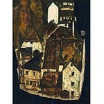 Egon Schiele Dead City Iii City On The Blue River Iii Art Print Canvas Premium Wall Decor Poster Mural