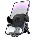 Spigen OneTap Universal Car Phone Holder, 2023 Upgraded Advanced Hook Clip Mounts, Adjustable Car Mount Mobile Cradle for Airvent Compatible with iPhone, Samsung, Xiaomi, Pixel etc