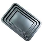 Non-Stick Baking Trays - Set of 3 | Carbon Steel Roasting Tin | Mixed Size Oven Trays | Small, Medium & Large | Fridge & Freezer Safe | M&W