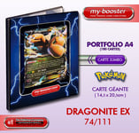 Portfolio Pokemon Dragonite Ex (Dracolosse) 74/111 180hp Xy- Rangement 180 Cartes - Format A4