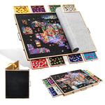 Tektalk Foldable Puzzle Board with Sorting Trays/Drawers, Jigsaw Puzzle Table with Cover, Storing for 2000, 1500, 1000, 500 Jigsaw Puzzle Pieces