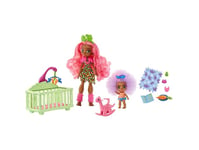 Mattel Cave Club Wild About Babysitting Playset With 2 Dolls And Accessories, Action/Äventyr, 4 År, Multifärg