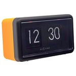 NeXtime Flip Clock - Horloge de Table ou Murale -Orange/Noir -18x10x7cm