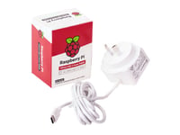 Raspberry Pi - Strömadapter - Ac 115/230 V - Vit - För Raspberry Pi 4 Desktop Kit, 4 Model B, 4 Model B Starter Kit, 4 Starter Kit