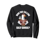 Silly Goose Gym Fitness Lifting Weights Workout Goose Sweatshirt