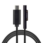 Microsoft Surface Pro 7/6/5/4/3 - Type-C (han) oplader kabel - Passer til 65/87W opladere - 1.8m