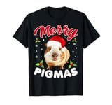 Merry Pigmas Pajama Funny Guinea Pig Christmas Santa T-Shirt