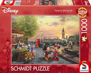 Schmidt Spiele 58044 Puzzle 1000 pièces Thomas Kinkade Disney Mickey et Minnie à Londres, Multicolore