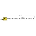 B & B Thermotechnik Sonde de température TE fühler 1 x K NL 1000 type K (nicrni) fiche pour termoelemento miniaturisé T