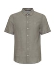 Casual Friday Cfaksel Ss Linen Mix Shirt Khaki Green