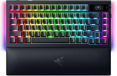 BlackWidow V4 Pro 75% - Clavier Gaming sans Fil et remplaçable à Chaud - écran OLED (molette de Commande, connectivité 4K Hz & Bluetooth, Snap Tap) Clavier US | Noir.[V1678]