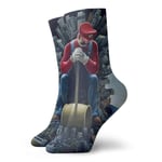 LREFON Chaussettes de Compression Chaussettes Su-per Mario Chaussettes athlétiques Chaussettes Chaudes Unisexes Pure Crew Chaussettes de Sport