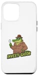 iPhone 12 Pro Max Kids Funny Investi-Gator Detective Pun Alligator Reptile Case