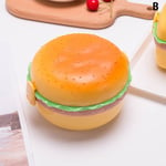 Hamburger Lunch Box Double Tier Burger Bento Box Kan användas i mikrovågsugn B