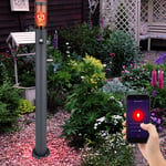 Lampe D'Extérieur Lampadaire Détecteur de Mouvement Smart LED Jardin Dimmable