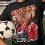 Cristiano Ronaldo Svart united 7 t-shirt  manchester return stil XXXL