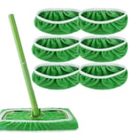 Swiffer Sweeper Mop Ersättningsdynor, dukar för Swiffer Golvmopp, Återanvändbart Cover 6PCS