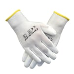 Gants de travail en Nylon et coton,10 paires,revêtement de sécurité en Nitrile PU,gants de travail avec revêtement de paume,gants de mécanicien,CE EN388 - Type [PE300]-10PAIRS-XL