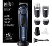 BRAUN Pro Beard Trimmer 7 BT7421 Wet & Dry Beard Trimmer - Black & Blue, Blue,Black