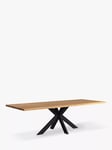 John Lewis Ripley Fixed Dining Table, Straight Edge, Solid Oak Natural Oil