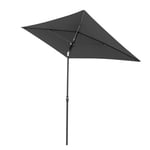 Doppler Parasol Rethink 180x120cm Gris foncé - Parasol rectangulaire pour Balcon & terrasse - Parasol Durable - Parasol de Balcon avec Ouverture Manuelle - avec Housse - Parasol de Jardin basculant