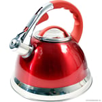 3.5L Stainless Steel Whistling Kettle Electric Induction Hobs Home Camping Red