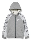 Nike B NSW FT Energy FZ Sweat-Shirt Garçon, Carbon Heather/lt Smoke Grey/(White), FR : L (Taille Fabricant : L)