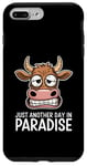 Coque pour iPhone 7 Plus/8 Plus Just Another Day In Paradise Cow Humour Sarcasme Femmes Hommes