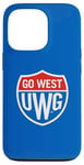 Coque pour iPhone 13 Pro University of West Georgia UWG Wolves Go West Shield Logo