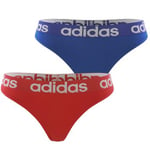 adidas Truser 2P Underwear Brazilian Thong Blå/Rød bomull Large Dame