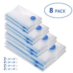 DMB&R Premium Vacuum Storage Bags Pack Of 8 (2×Small, 2×Medium, 2×Large, 2×Extra Large) Space Saver Bags Thicken For Clothes Quilts Pillows